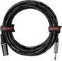 Cableworks Cable de Micrófono XLR Macho a Jack de 3M para Audio Profesional y Grabación