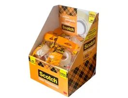 Scotch Cinta Adhesiva 508 Transparente 33x19 mm para Embalar y Usos Múltiples - Expositor de 48 Rollos