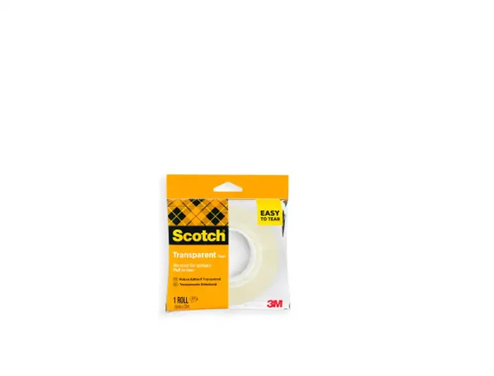Scotch Cinta Adhesiva 508 Transparente 33x19 mm para Embalar y Usos Múltiples - Expositor de 48 Rollos
