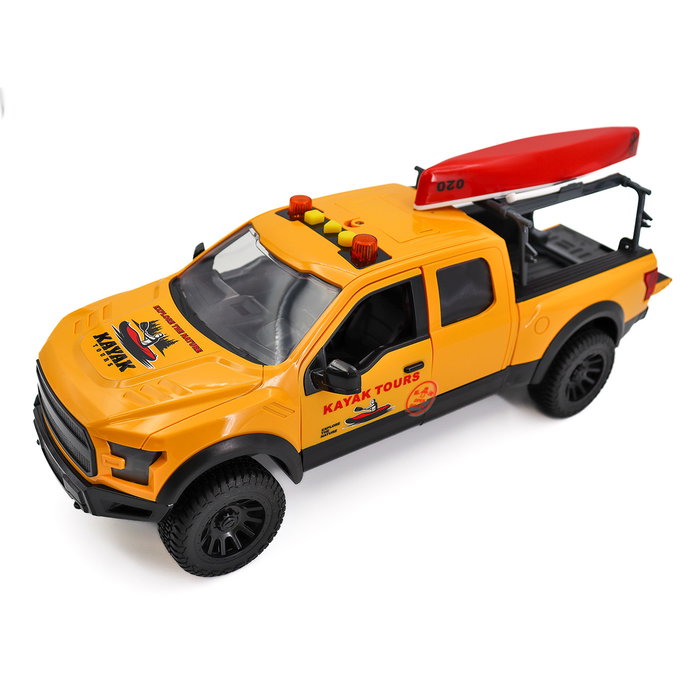 Tachan Camioneta Pick Up de Salvamento Marítimo Héroes de Ciudad con Barca Incorporada, Luces y Sonido