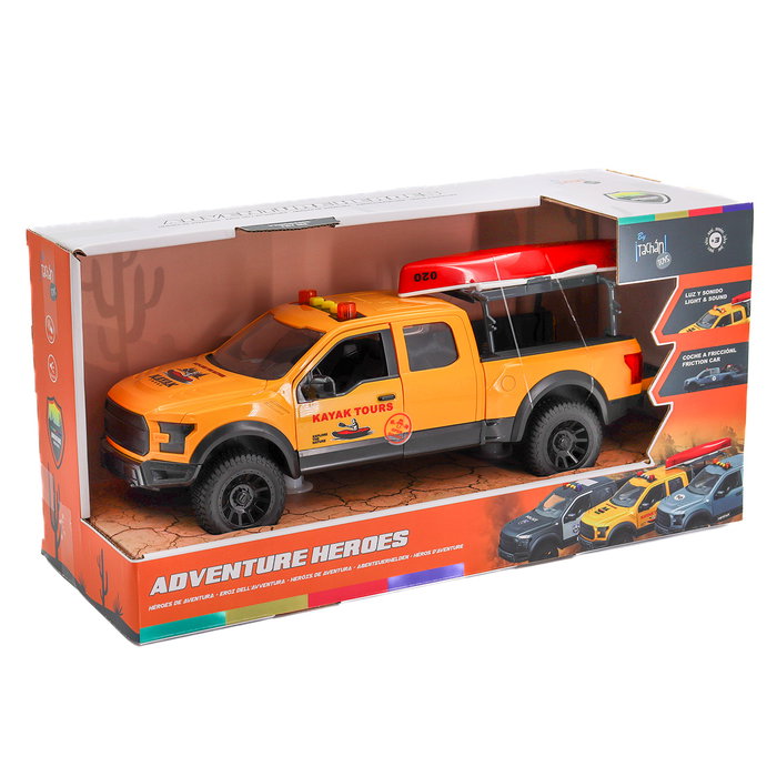 Tachan Camioneta Pick Up de Salvamento Marítimo Héroes de Ciudad con Barca Incorporada, Luces y Sonido