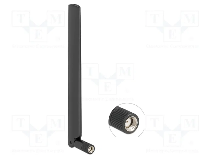 DeLOCK Antena WiFi 7 Omnidireccional RP-SMA 4,4 dBi Negra