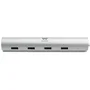 Woxter Hub 73 PE26-142 - Hub USB 3.0 de 7 Puertos con Alimentación Externa, Aluminio, Color Gris/Plata, Plug & Play, Compatible PC y Mac