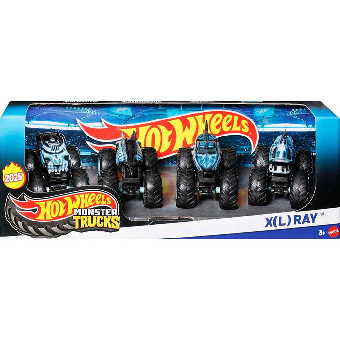Hot Wheels Pack 4 Monster Trucks X-Ray Jgd67 con 4 personajes diferentes, ideal para coleccionar y jugar Hot Wheels Pack 4 Monster Trucks X-Ray Jgd67 con 4 personajes diferentes, ideal para coleccionar y jugar