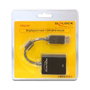 DeLOCK 61847 Adaptador DisplayPort Macho a DVI-I Hembra Negro 22.5cm