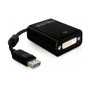 DeLOCK 61847 Adaptador DisplayPort Macho a DVI-I Hembra Negro 22.5cm