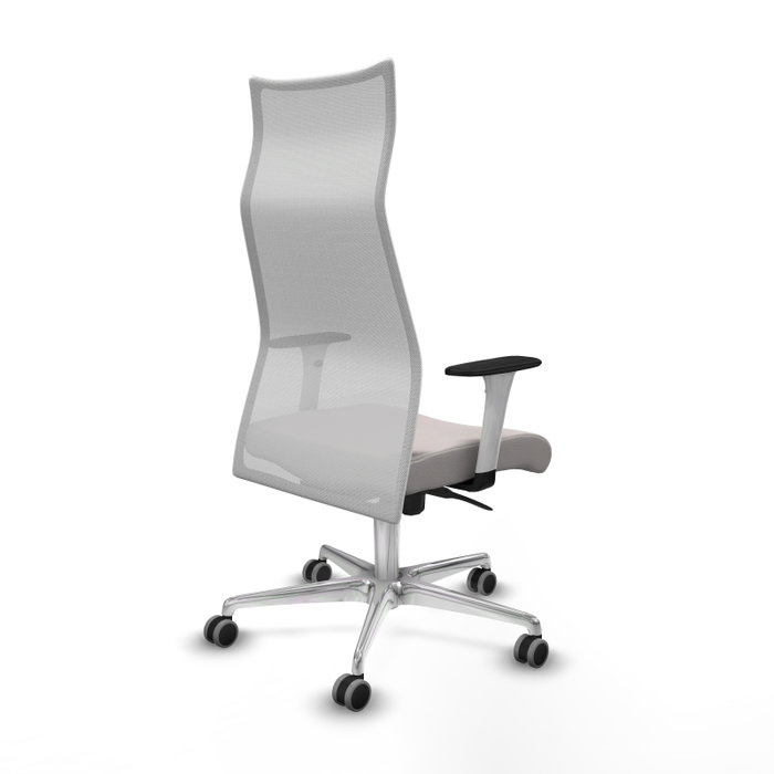 PIQUERAS Y CRESPO Sillón Albacete Blanco con Mecanismo Sincro y Base de Aluminio
