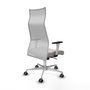PIQUERAS Y CRESPO Sillón Albacete Blanco con Mecanismo Sincro y Base de Aluminio