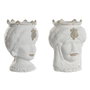 DKD Home Decor Macetero de Porcelana Cabeza Siciliana 15x15x26,5 - Pack de 2