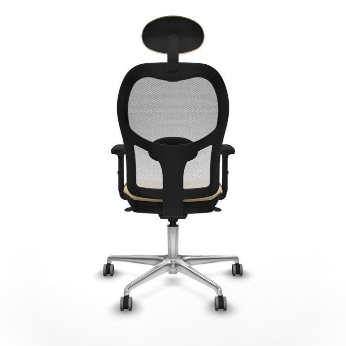 PIQUERAS Y CRESPO Silla de oficina Jorquera con Mecanismo Sincro, Crema y Blanco