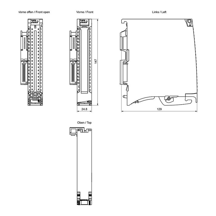 Siemens SIMATIC S7-1500 6ES7521-1BH10-0AA0 Módulo de entrada digital DI 16 x DC24V Siemens SIMATIC S7-1500 6ES7521-1BH10-0AA0 Módulo de entrada digital DI 16 x DC24V