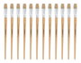 Innspiro Caja de 12 pinceles de cerda natural plano mango largo nº22
