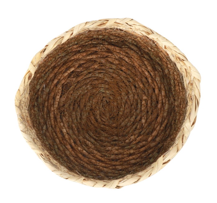Inde Cesta Seagrass Redonda Bicolor 15x7 cm (24 Unidades)