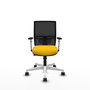 PIQUERAS Y CRESPO Silla de oficina Yunquera con mecanismo Sincro/Traslack, Amarillo y Negro