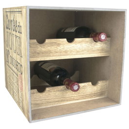 Cook Concept Botellero de Madera 6 Botellas INDUSTRIEL
