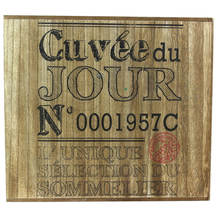 Cook Concept Botellero de Madera 6 Botellas INDUSTRIEL