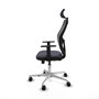PIQUERAS Y CRESPO Silla de oficina Jorquera con mecanismo Sincro/Traslack Gris y Negro