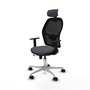 PIQUERAS Y CRESPO Silla de oficina Jorquera con mecanismo Sincro/Traslack Gris y Negro