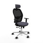 PIQUERAS Y CRESPO Silla de oficina Jorquera con mecanismo Sincro/Traslack Gris y Negro