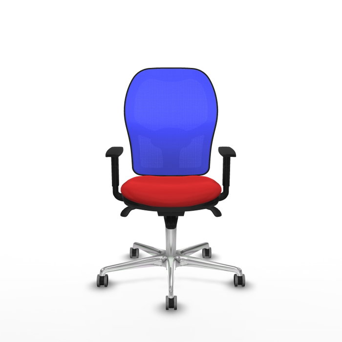 PIQUERAS Y CRESPO Silla de oficina Jorquera con mecanismo Sincro Rojo/Azul PIQUERAS Y CRESPO Silla de oficina Jorquera con mecanismo Sincro Rojo/Azul