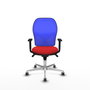 PIQUERAS Y CRESPO Silla de oficina Jorquera con mecanismo Sincro Rojo/Azul