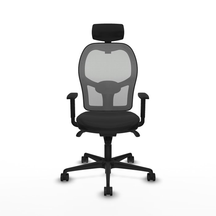 PIQUERAS Y CRESPO Silla de oficina Jorquera con mecanismo Sincro, negro y gris