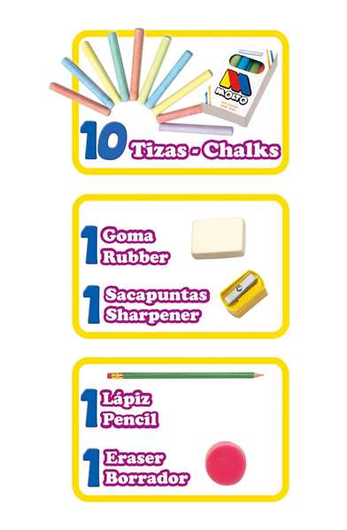 Molto Pupitre Pizarra con 16 Accesorios 90 cm Molto Pupitre Pizarra con 16 Accesorios 90 cm