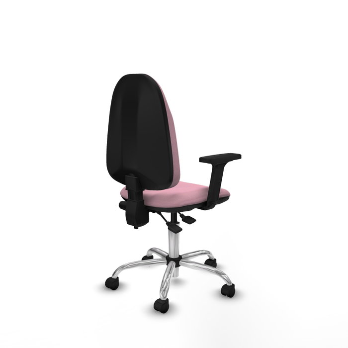 PIQUERAS Y CRESPO Silla de oficina Algarra Rosa con Brazos 2D