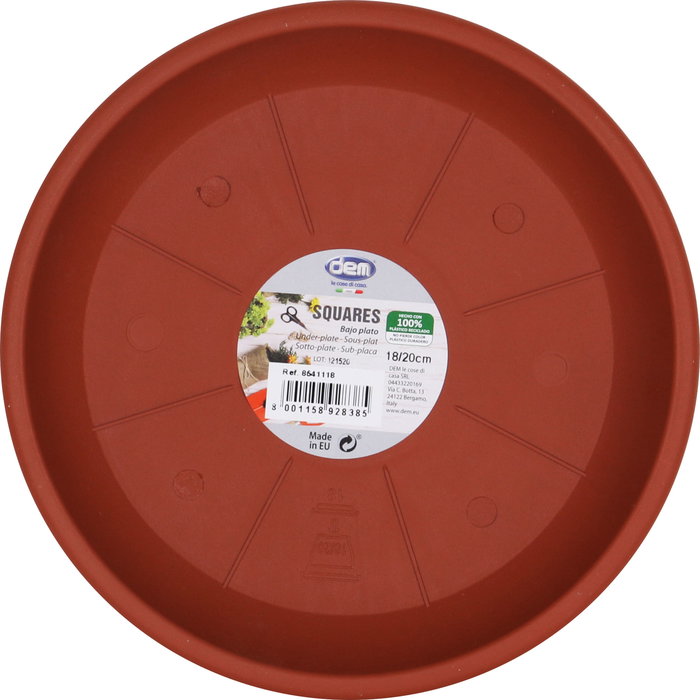 Dem Bajo Plato Para Maceta 18/20 cm "Squares" (6 Unidades)