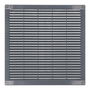 Edm Rejilla ventilación cuadrada con tapones y mosquitera 300x300x7mm ABS gris