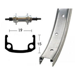Wiener Rueda trasera 20" aleación aluminio 135mm 7 velocidades para V-Brake