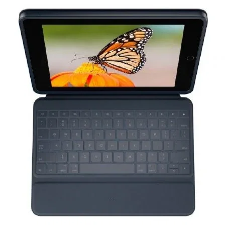 Funda con Teclado Logitech Combo 3 para Tablets Apple Ipad 7ª y 8ª Generación 10.2"/ Azul
