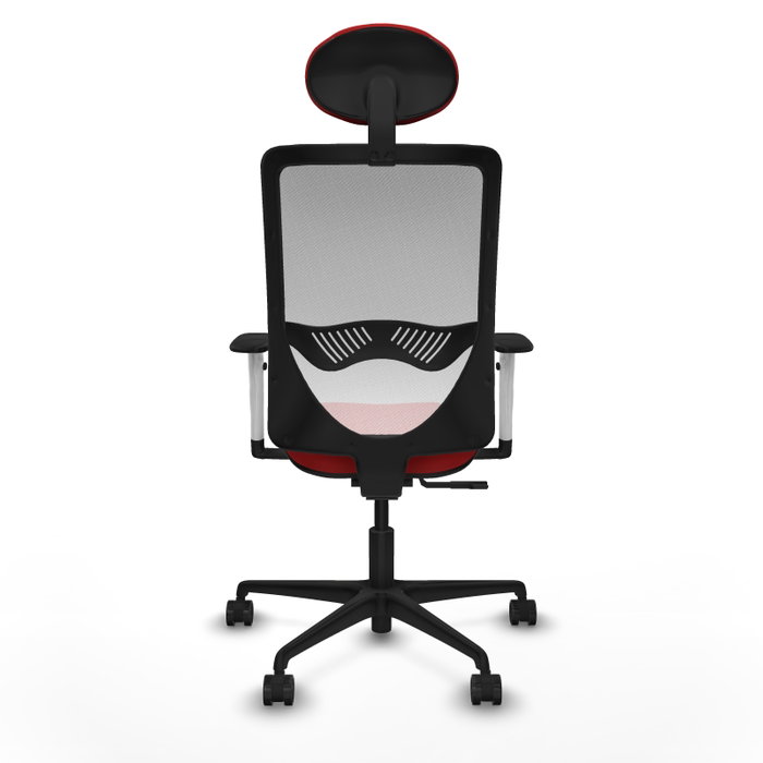 PIQUERAS Y CRESPO Silla de oficina Zulema con mecanismo Sincro, Rojo y Blanco