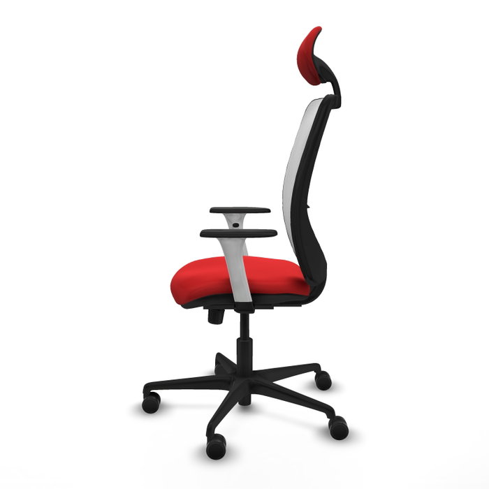 PIQUERAS Y CRESPO Silla de oficina Zulema con mecanismo Sincro, Rojo y Blanco