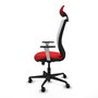 PIQUERAS Y CRESPO Silla de oficina Zulema con mecanismo Sincro, Rojo y Blanco