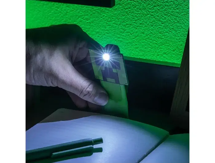 Wondee Lámpara de Lectura Minecraft Creeper LED Oficial para Fans