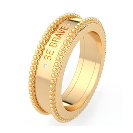 Secrecy Anillo BE BRAVE T-16 Plata de ley reciclada