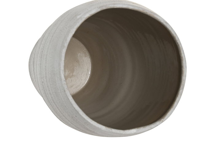 DKD Home Decor Jarrón Blanco Marrón Porcelana 17 x 21 x 17 cm (4 Unidades)