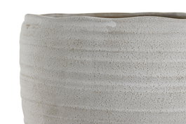 DKD Home Decor Jarrón Blanco Marrón Porcelana 17 x 21 x 17 cm (4 Unidades)