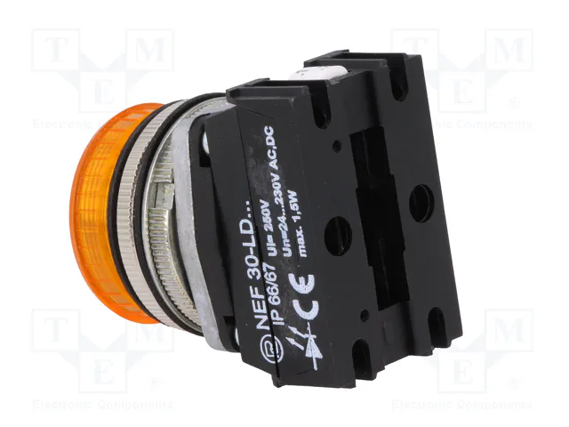PROMET Lámpara de control NEF30 LED Amarillo 24÷230VDC PROMET Lámpara de control NEF30 LED Amarillo 24÷230VDC