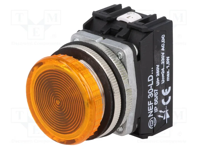 PROMET Lámpara de control NEF30 LED Amarillo 24÷230VDC PROMET Lámpara de control NEF30 LED Amarillo 24÷230VDC