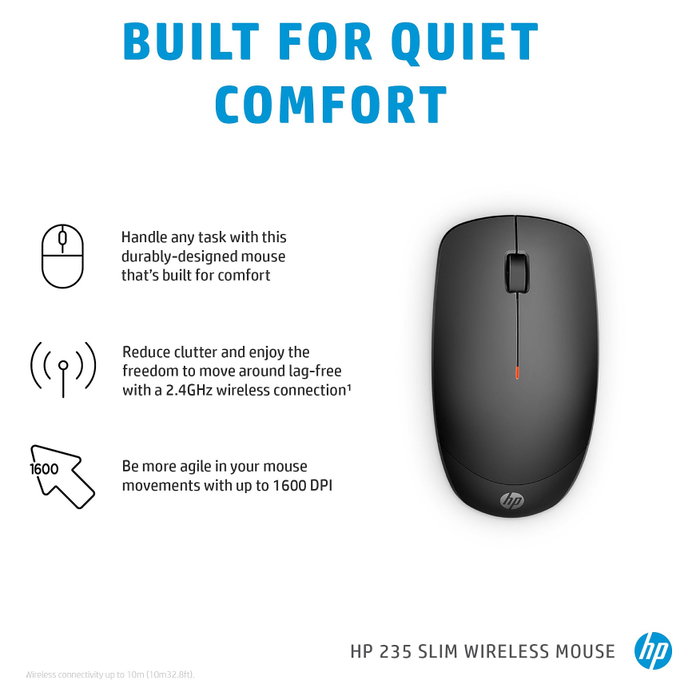 HP 235 Slim Wireless Mouse Negro HP 235 Slim Wireless Mouse Negro