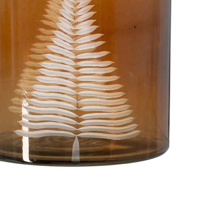 Portavelas Marrón Cristal Decoración 15 X 15 X 15 cm