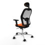 PIQUERAS Y CRESPO Silla de oficina Jorquera Naranja y Blanco