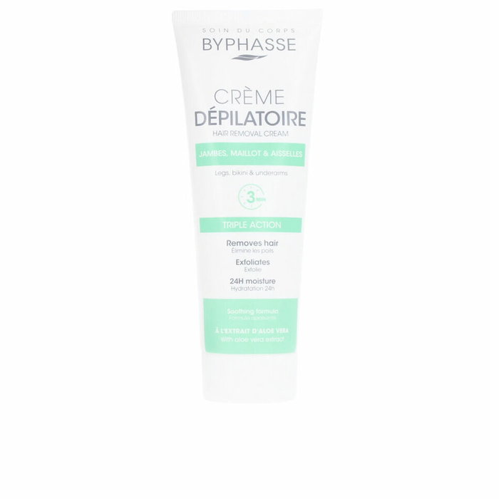 Byphasse Crema Depilatoria con Extracto de Aloe Vera 125 ml