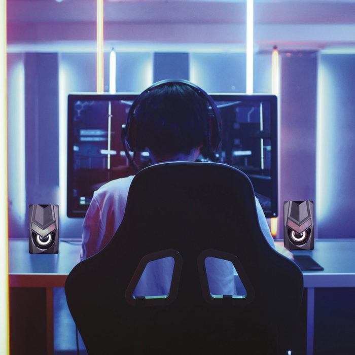 Be Mix JGO. 2 ALTAVOCES GAMER con LED