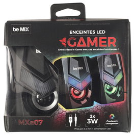 Be Mix JGO. 2 ALTAVOCES GAMER con LED