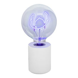 Paladone Lámpara de Neón LED Stitch Disney con Bombilla Decorativa E27, Base de Cerámica, 24.3 cm, Iluminación Azul, Oficial