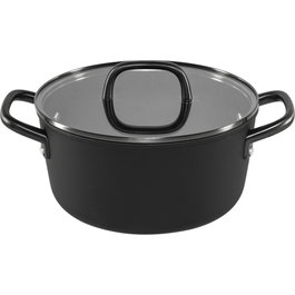 Zwilling Milano Olla con Tapa de Vidrio 24 cm Negro