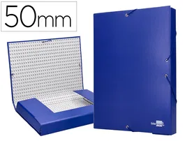 Liderpapel Carpeta Proyectos Folio Lomo 50mm Cartón Forrado Azul 250x350 mm